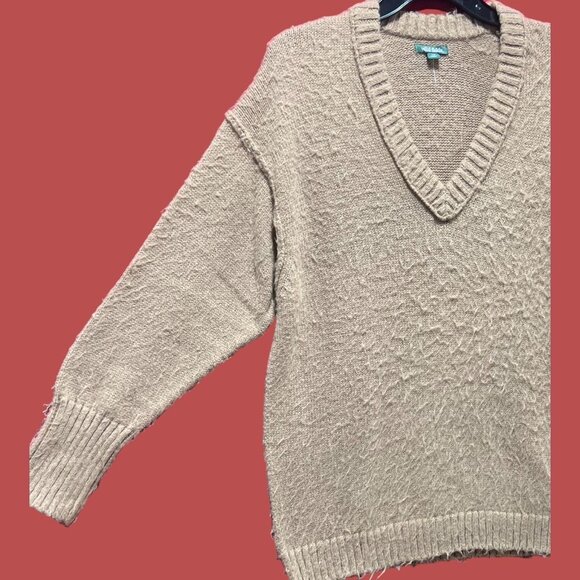 Wild Fable - Women's Long Sleeve V-Neck Sweater - Brown - XXS - Picture 10 of 11